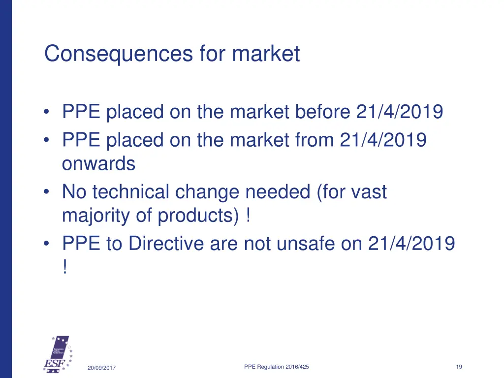 consequences for market