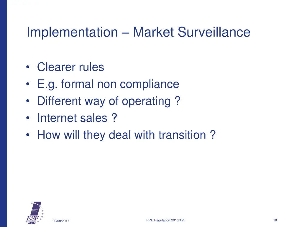 implementation market surveillance