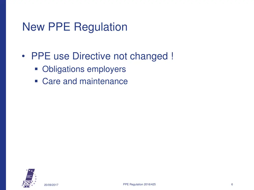 new ppe regulation 3