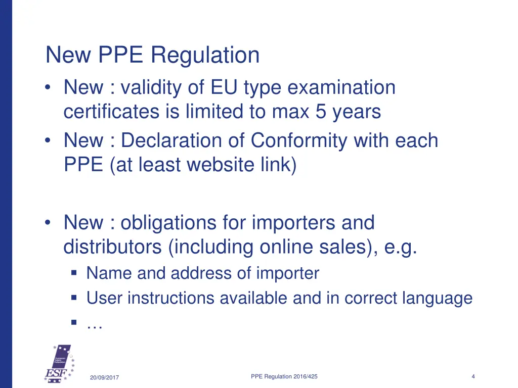 new ppe regulation new validity of eu type