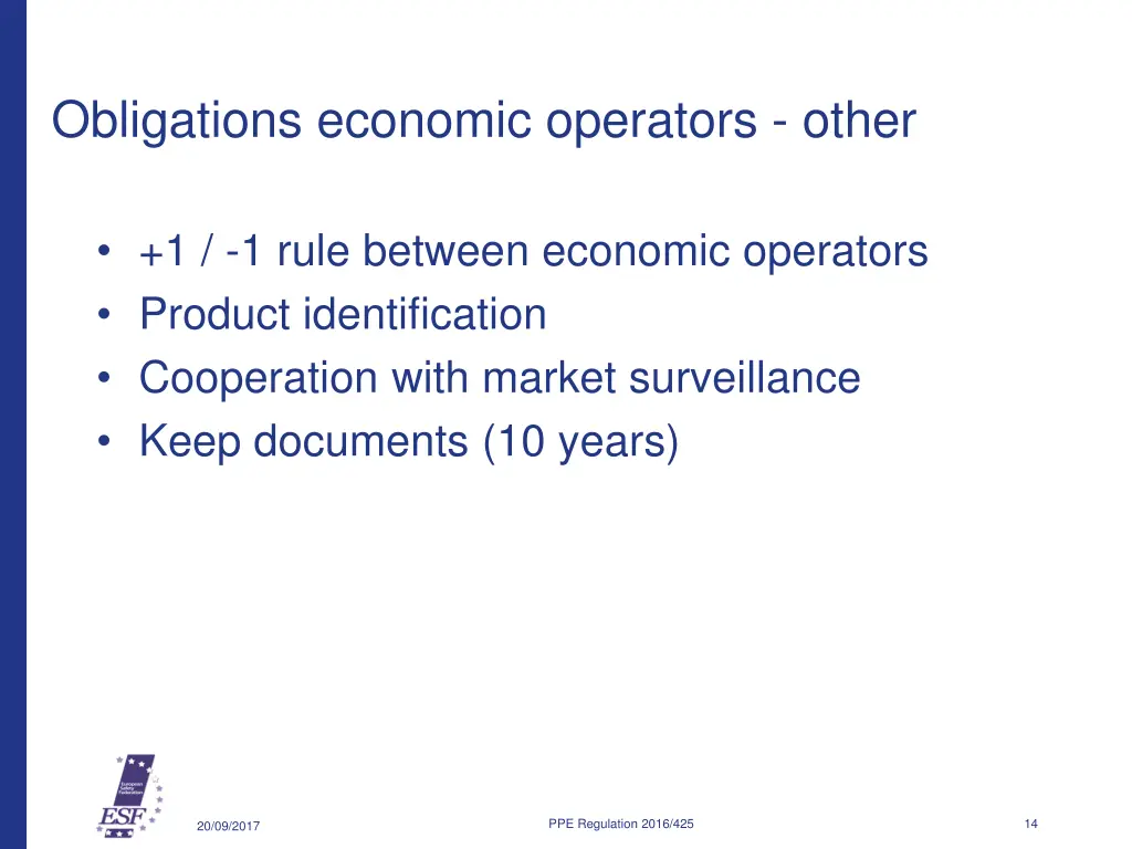 obligations economic operators other