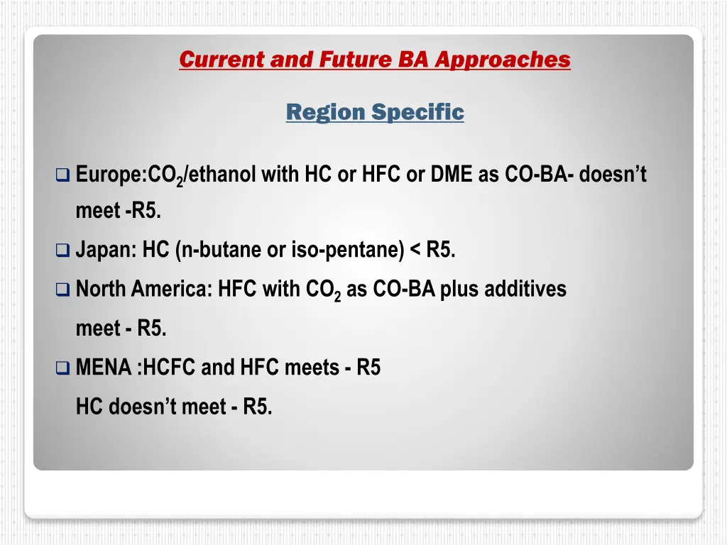 current and future ba approaches