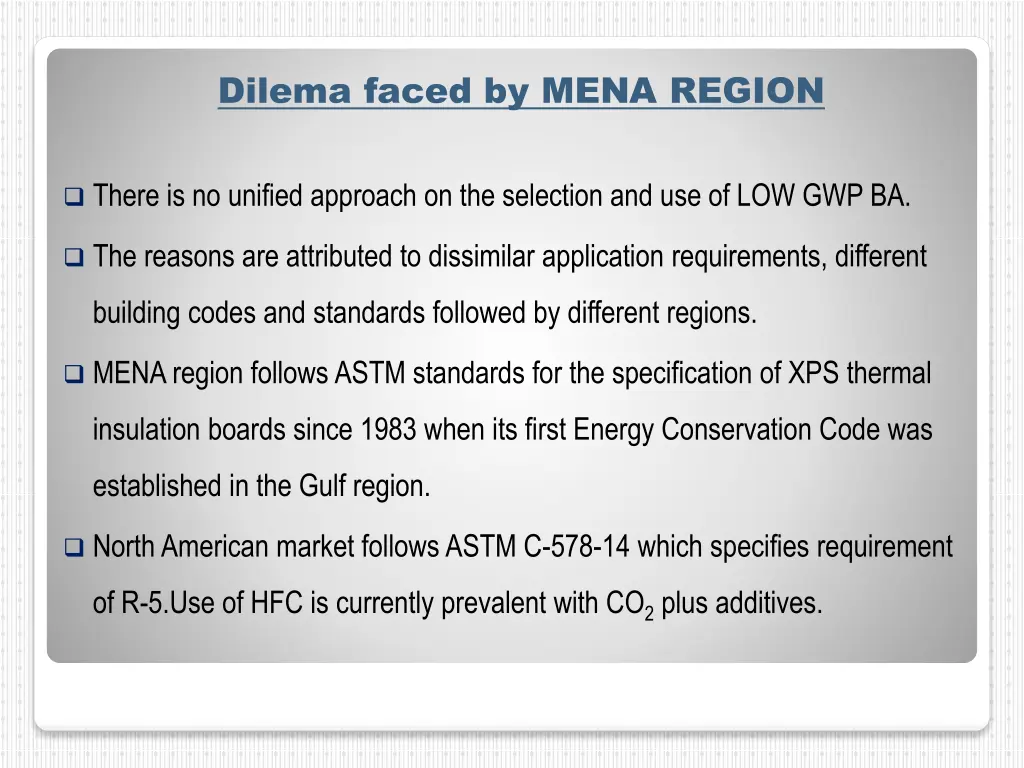 dilema faced by mena region