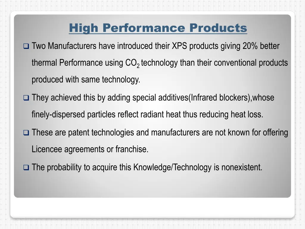 high performance products