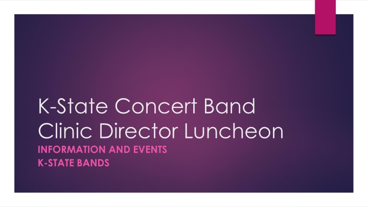 k state concert band clinic director luncheon