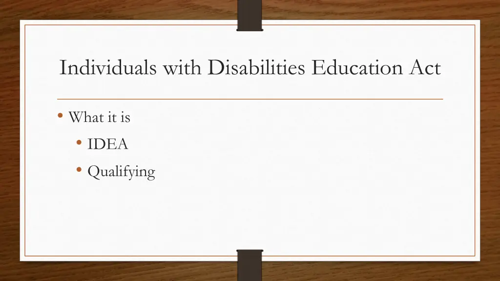 individuals with disabilities education act 1