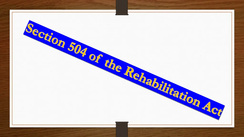 section 504 of the rehabilitation act