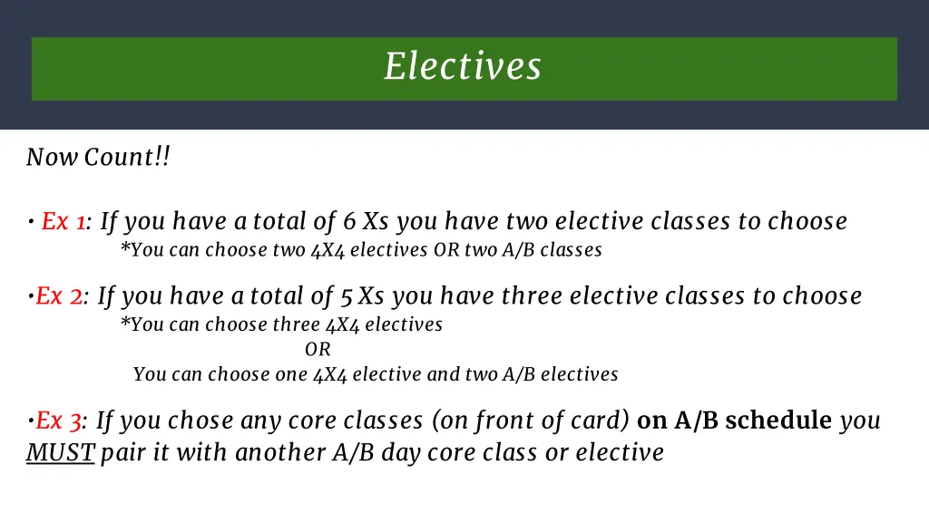 electives