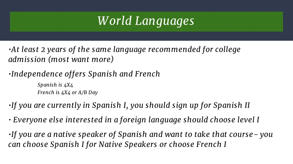 world languages