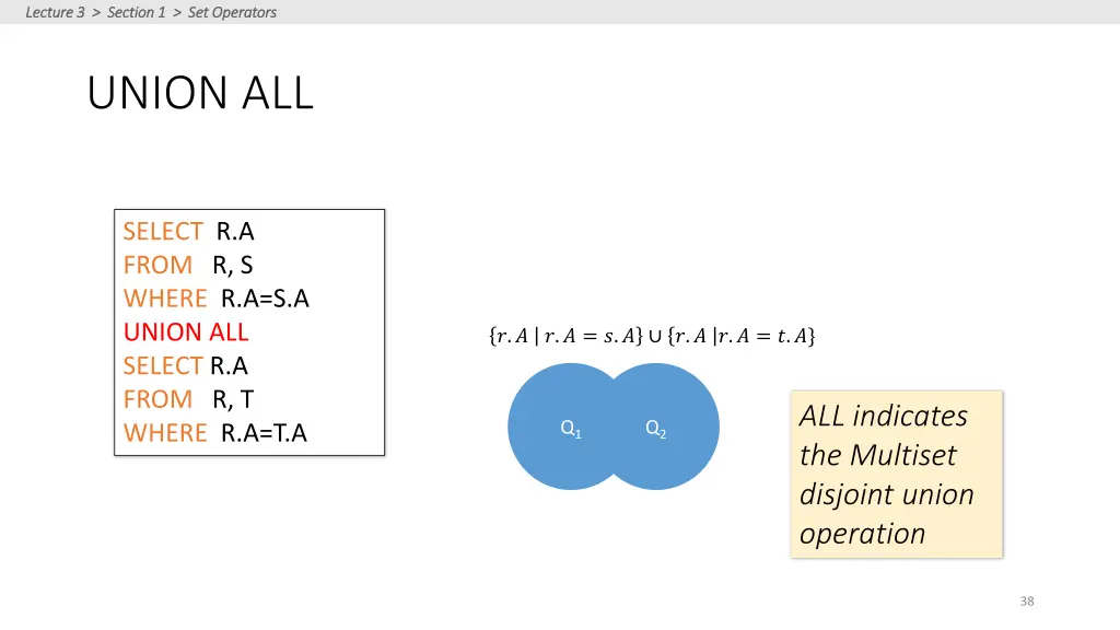 lecture 3 section 1 set operators lecture 11