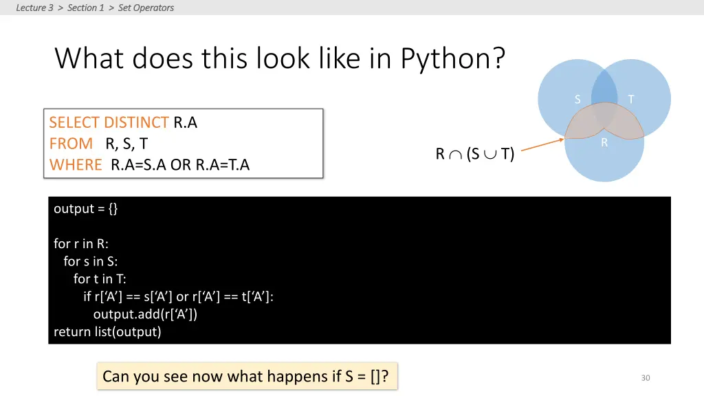 lecture 3 section 1 set operators lecture 3