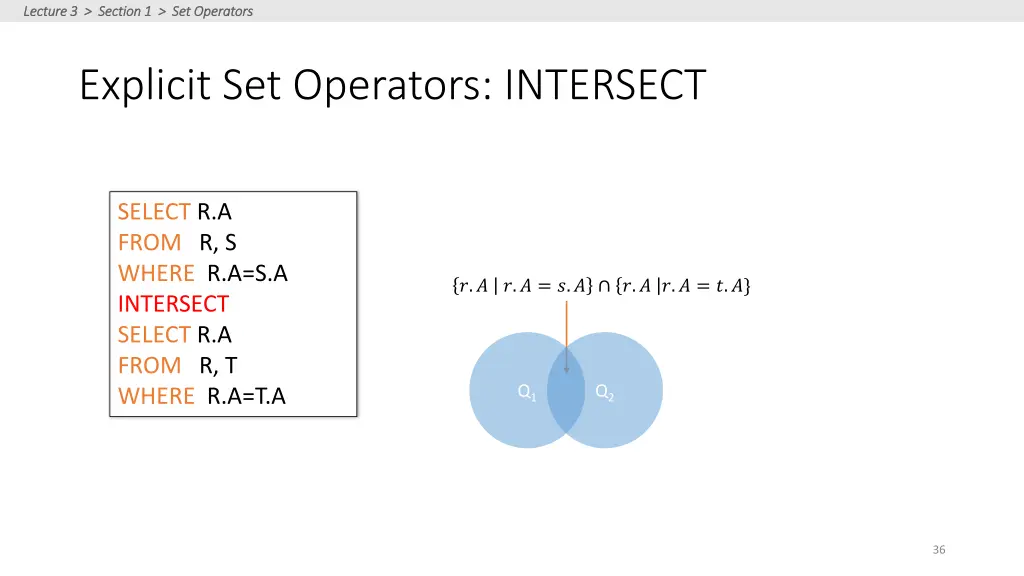 lecture 3 section 1 set operators lecture 9