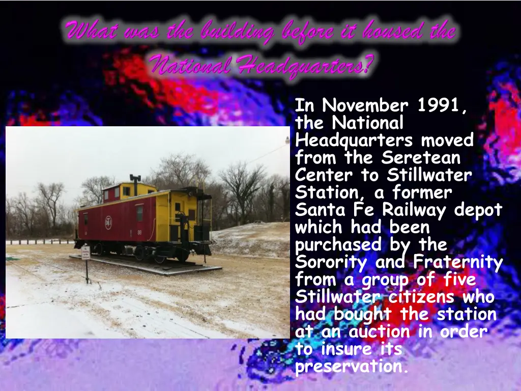 in november 1991 the national headquarters moved