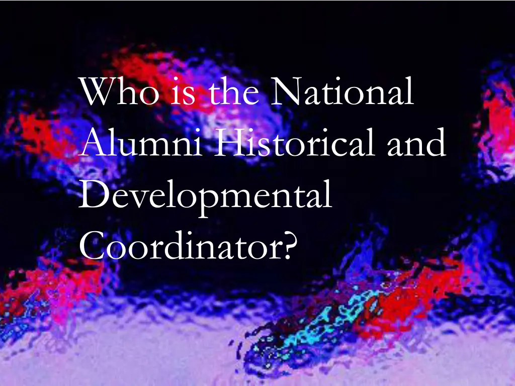 who is the national alumni historical