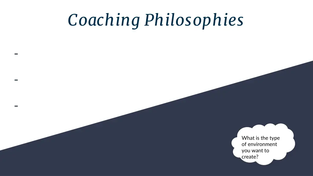 coaching philosophies