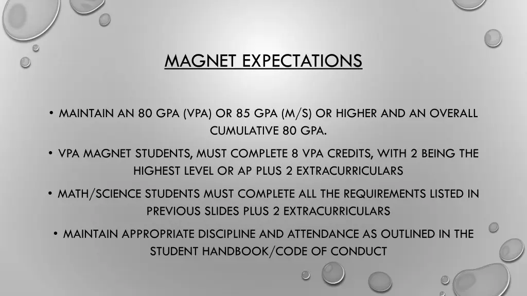 magnet expectations