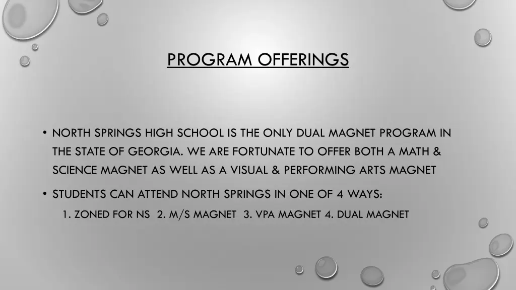 program offerings