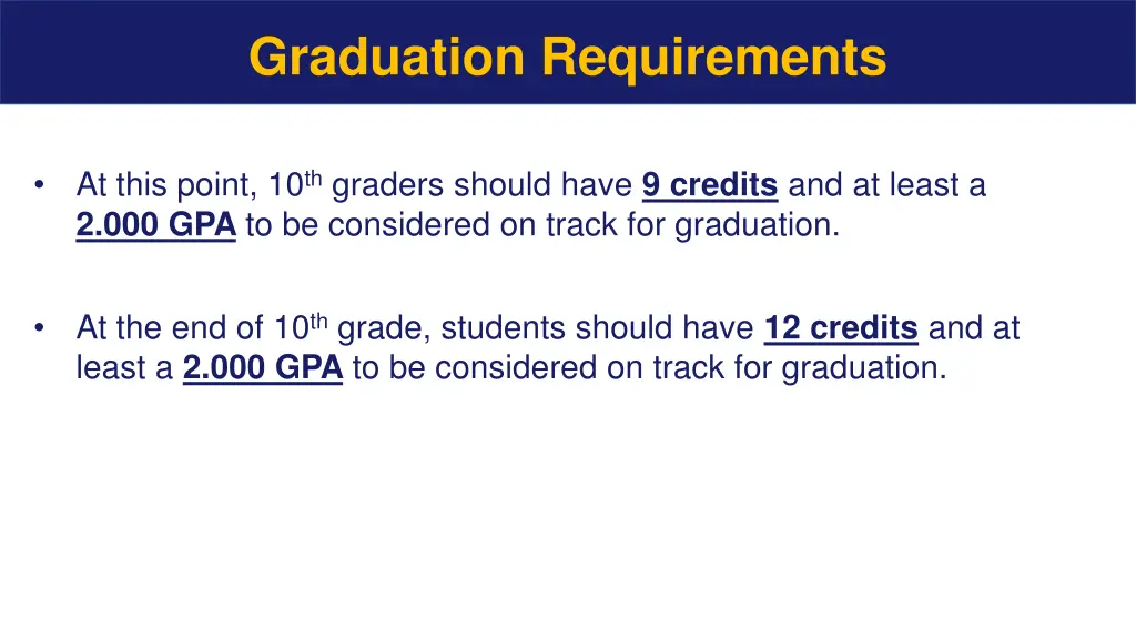 graduation requirements 2