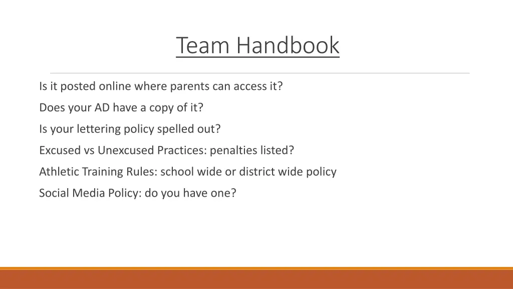 team handbook