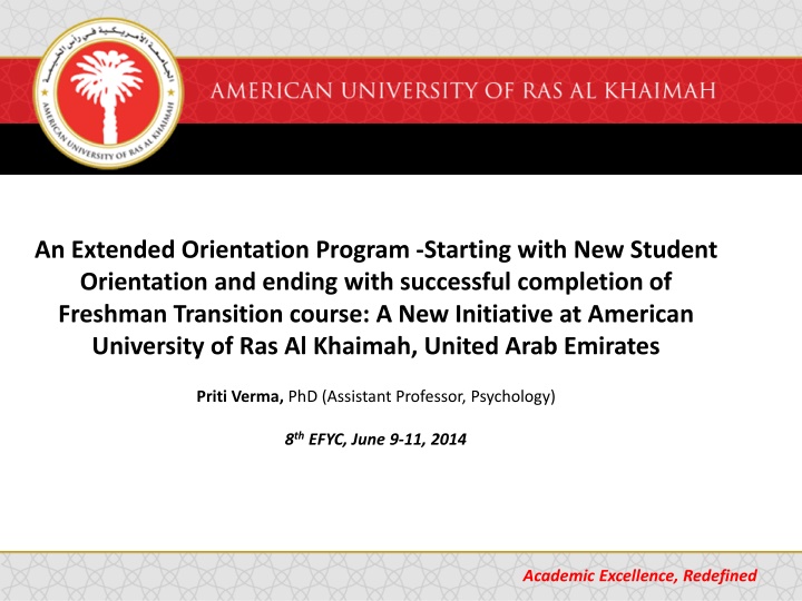 an extended orientation program starting with