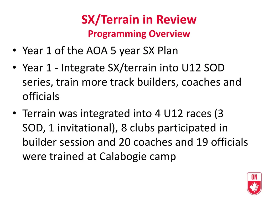 sx terrain in review programming overview