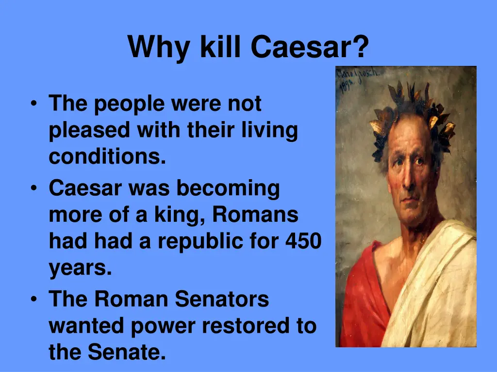 why kill caesar