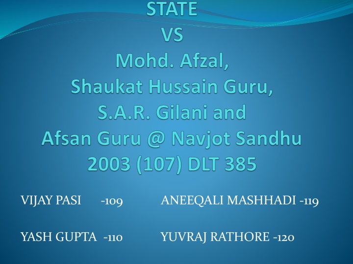 vijay pasi 109 aneeqali mashhadi 119