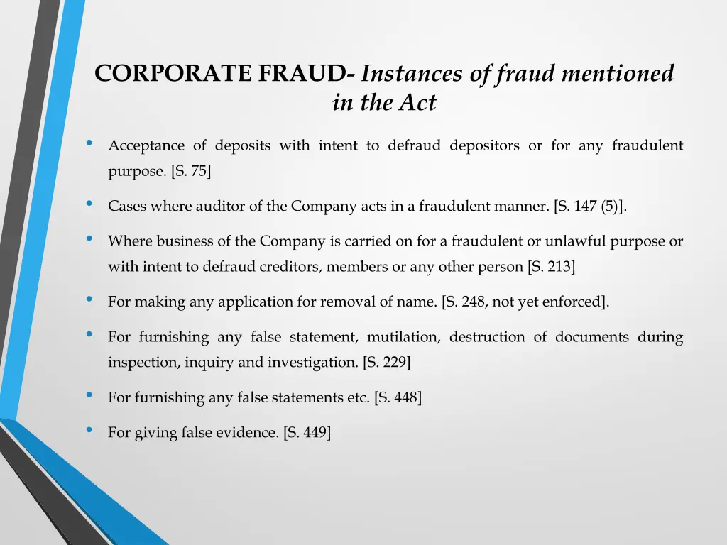 corporate fraud instances of fraud mentioned 1