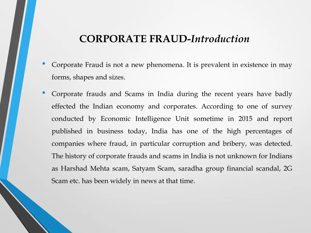 corporate fraud introduction