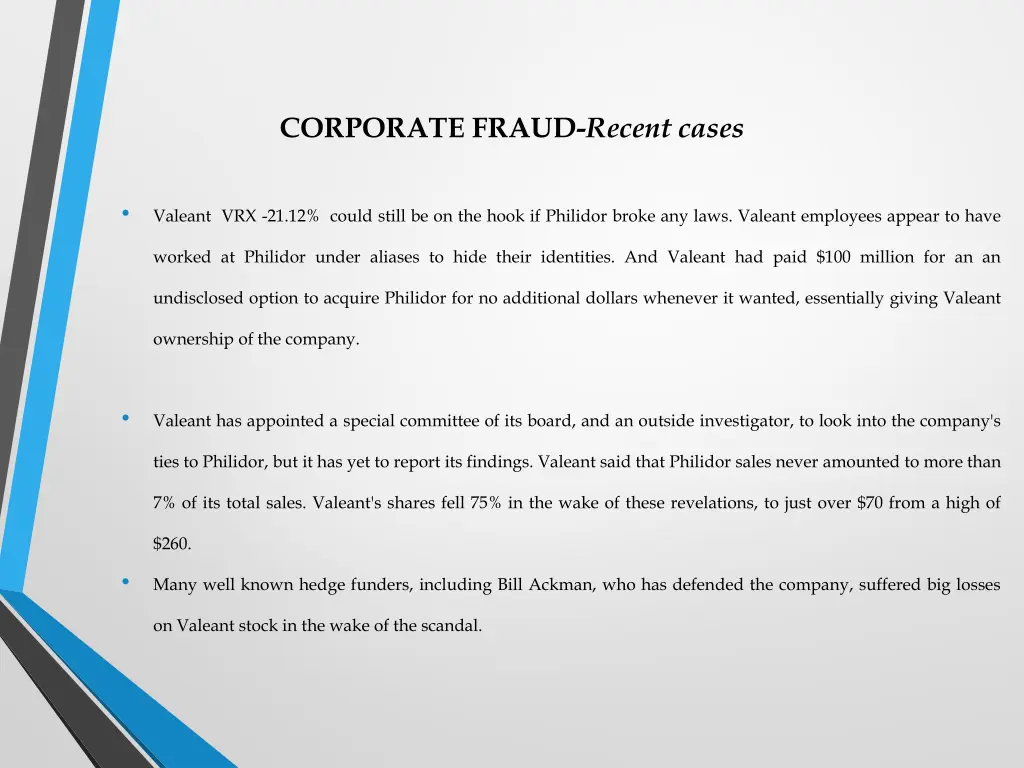 corporate fraud recent cases 10