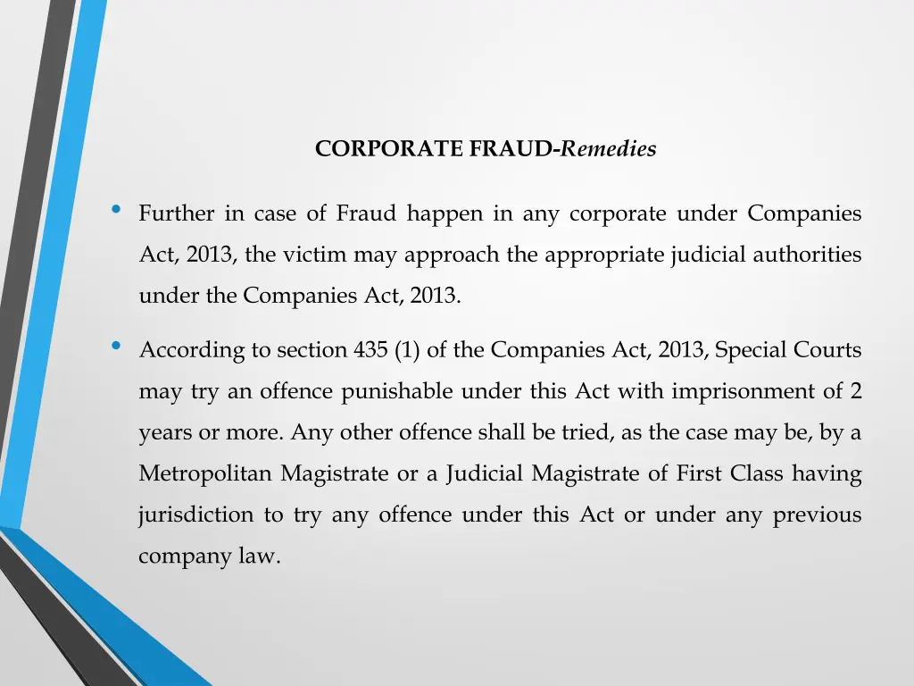 corporate fraud remedies 1