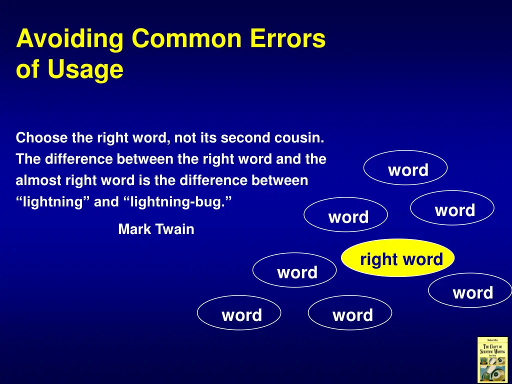 avoiding common errors of usage