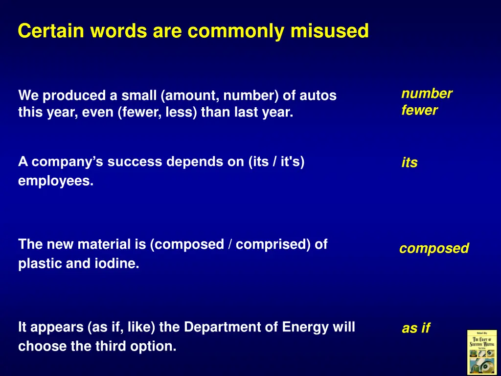 certain words are commonly misused