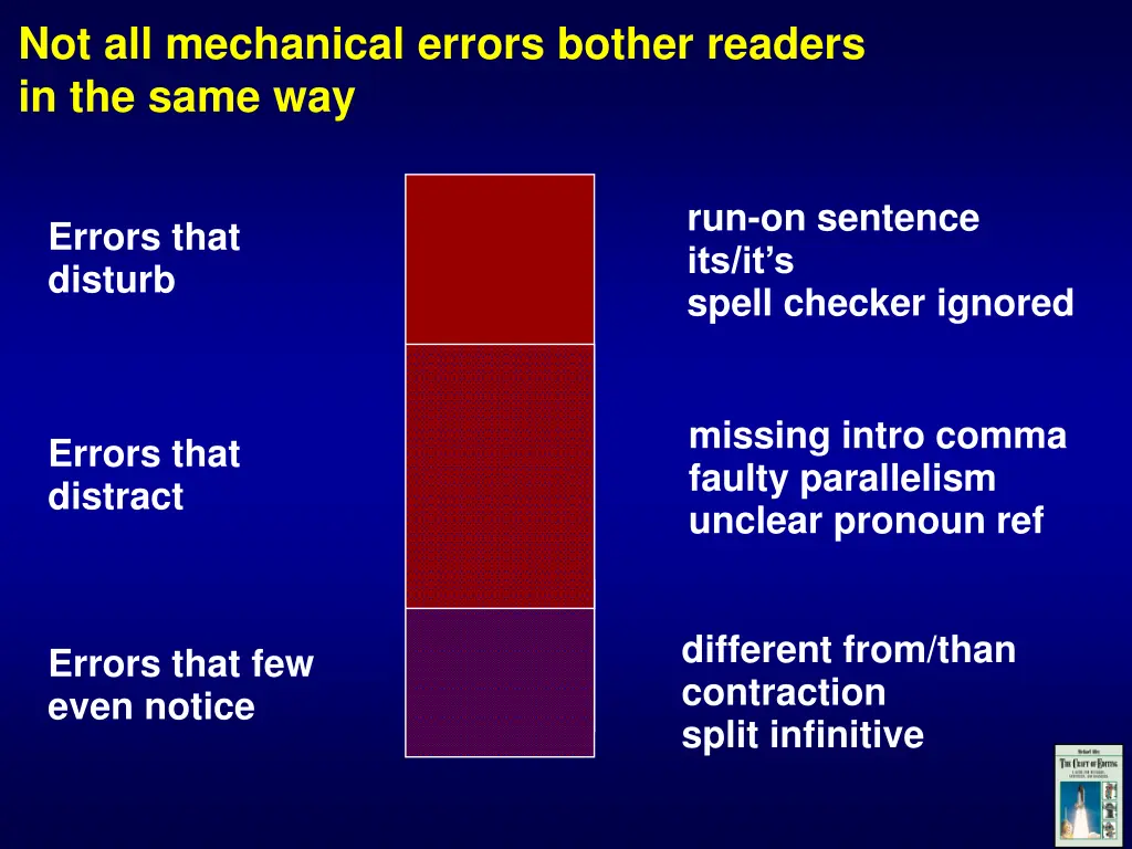 not all mechanical errors bother readers