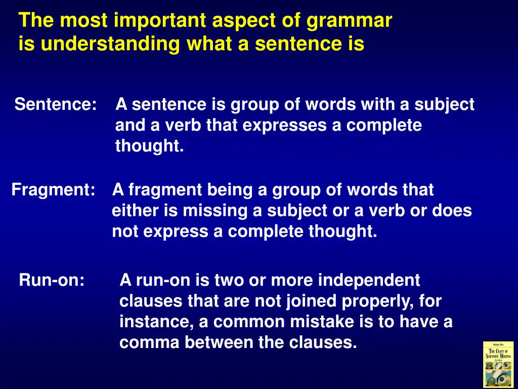 the most important aspect of grammar