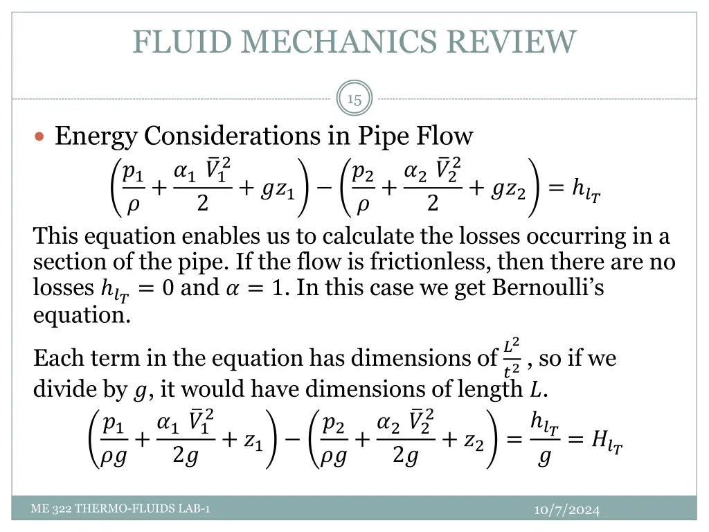 fluid mechanics review 14