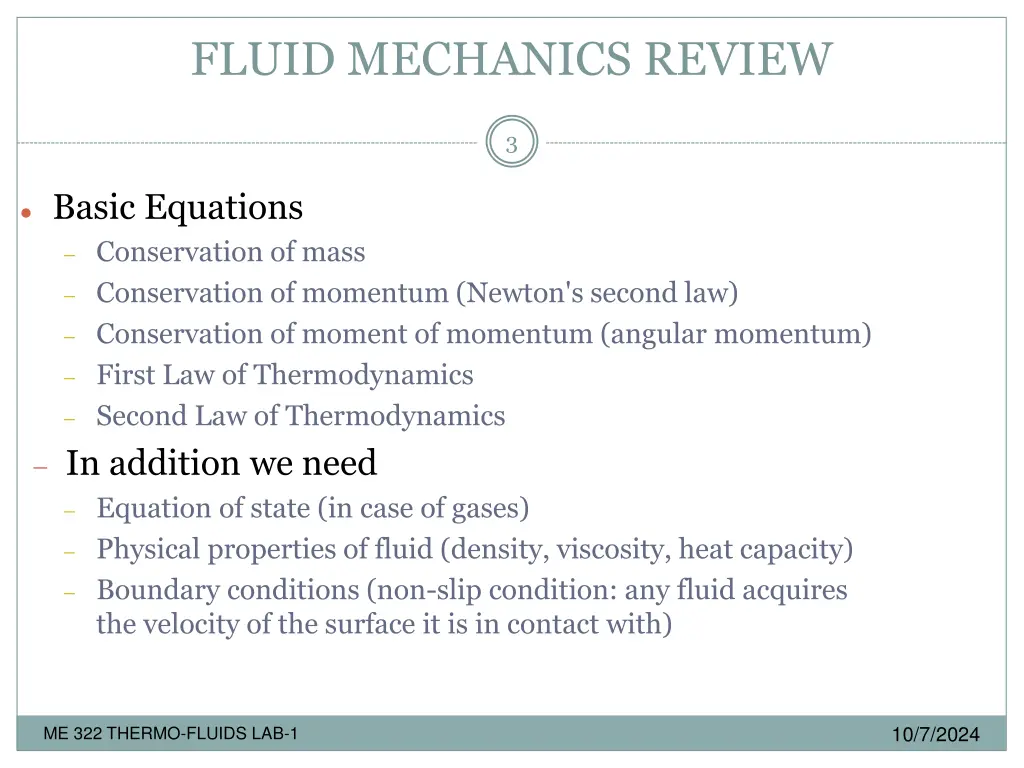 fluid mechanics review 2