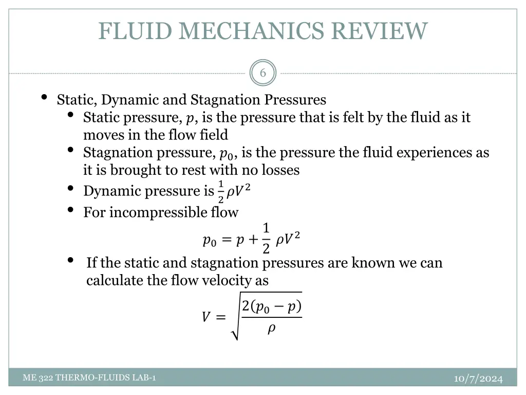 fluid mechanics review 5