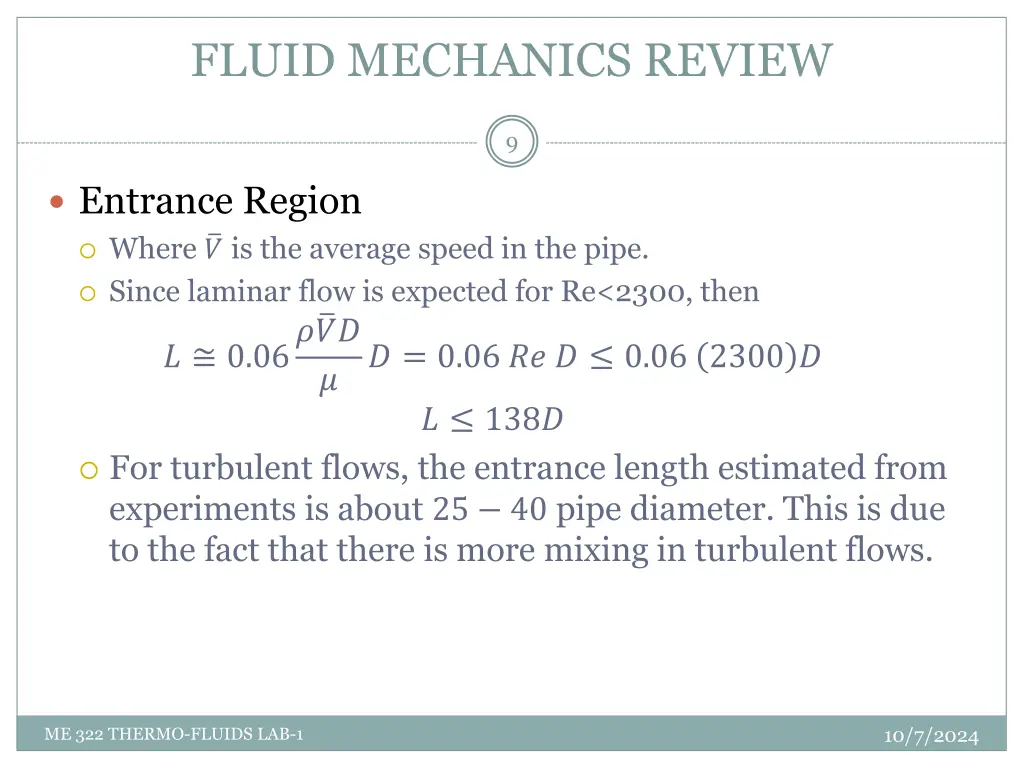 fluid mechanics review 8