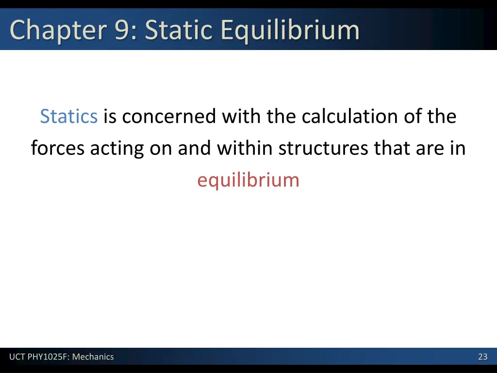 chapter 9 static equilibrium