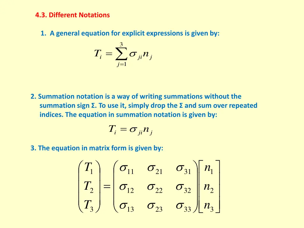 4 3 different notations