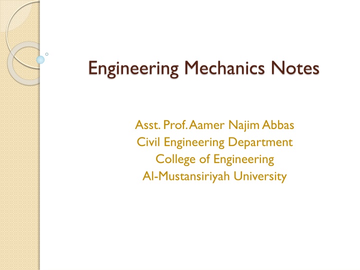 engineering mechanics notes