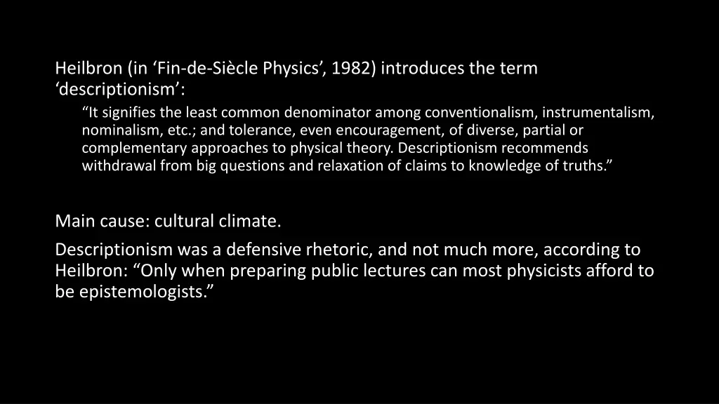 heilbron in fin de si cle physics 1982 introduces