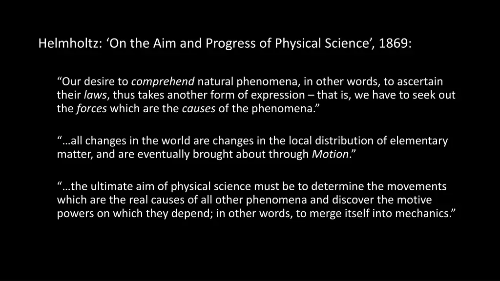 helmholtz on the aim and progress of physical