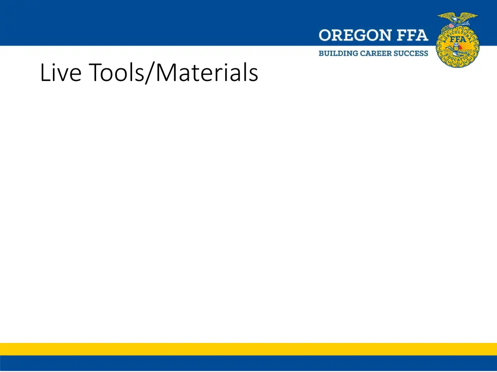 live tools materials