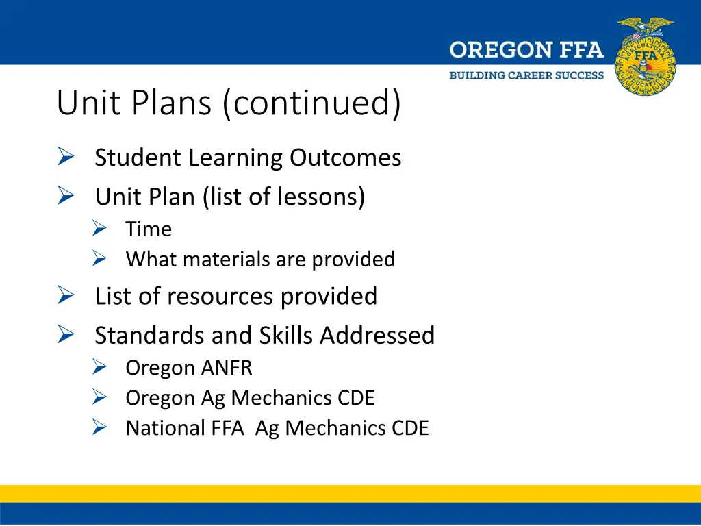 unit plans continued