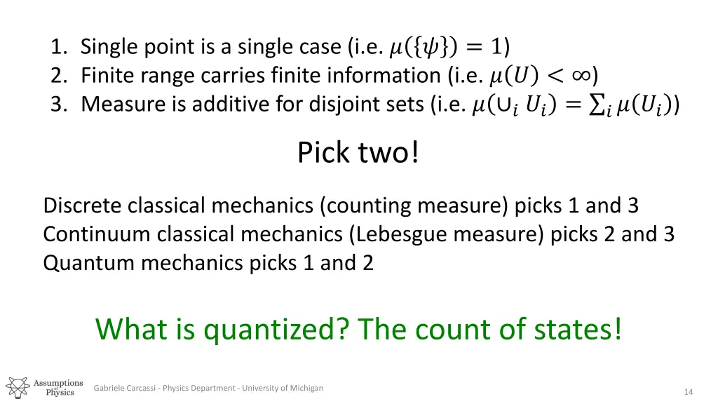 1 single point is a single case i e 2 finite