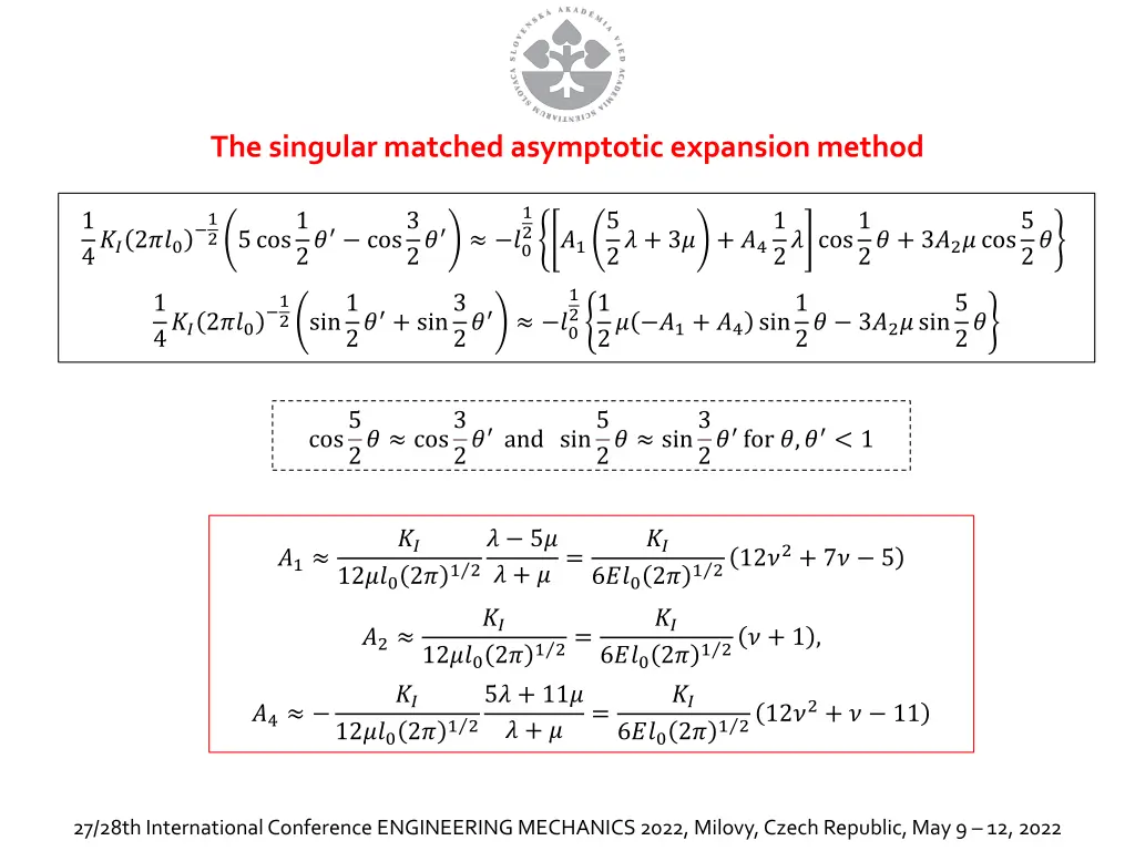 the singular matched asymptotic expansion method 1