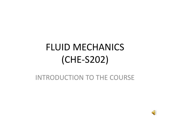 fluid mechanics che s202