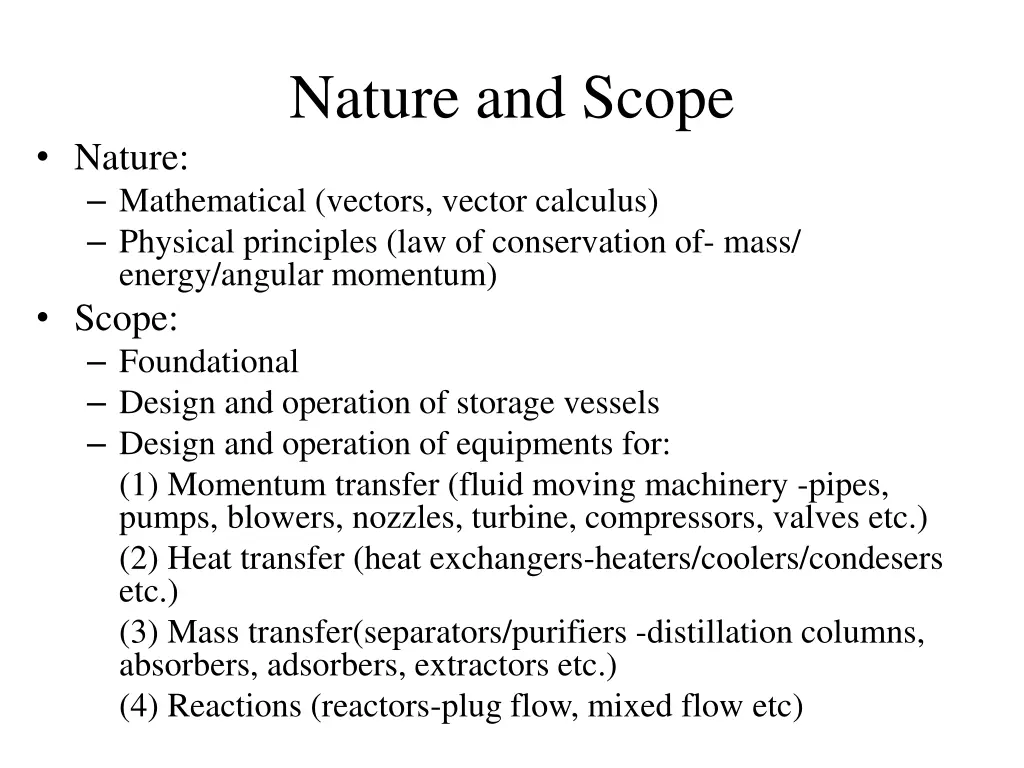 nature and scope